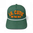 LIL CUTIE ON THE WAY - Hunter Green (White Rope) Hat