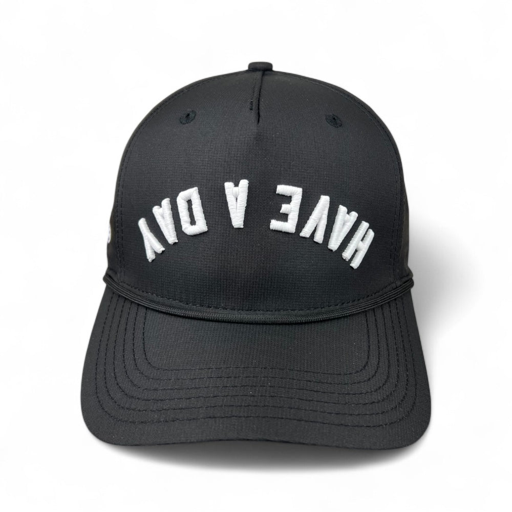 HAVE A DAY - UPSIDE DOWN Black (Black Rope) Hat