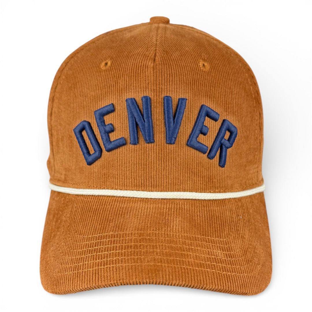 DENVER - Right Side Up Camel Roped Micro-Corduroy Hat