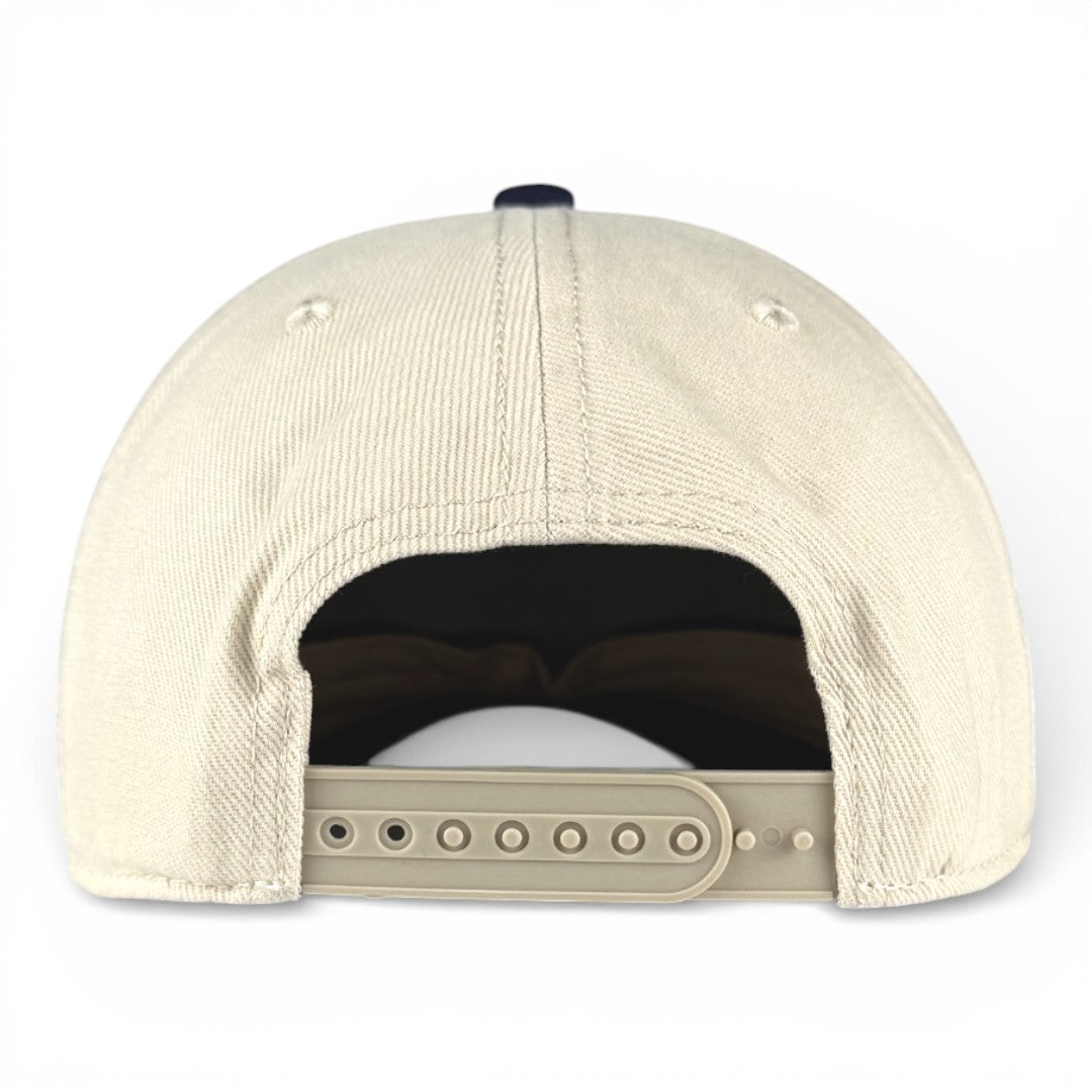 DENVER - Upside Down Navy and Cream Vintage Two Tone Hat