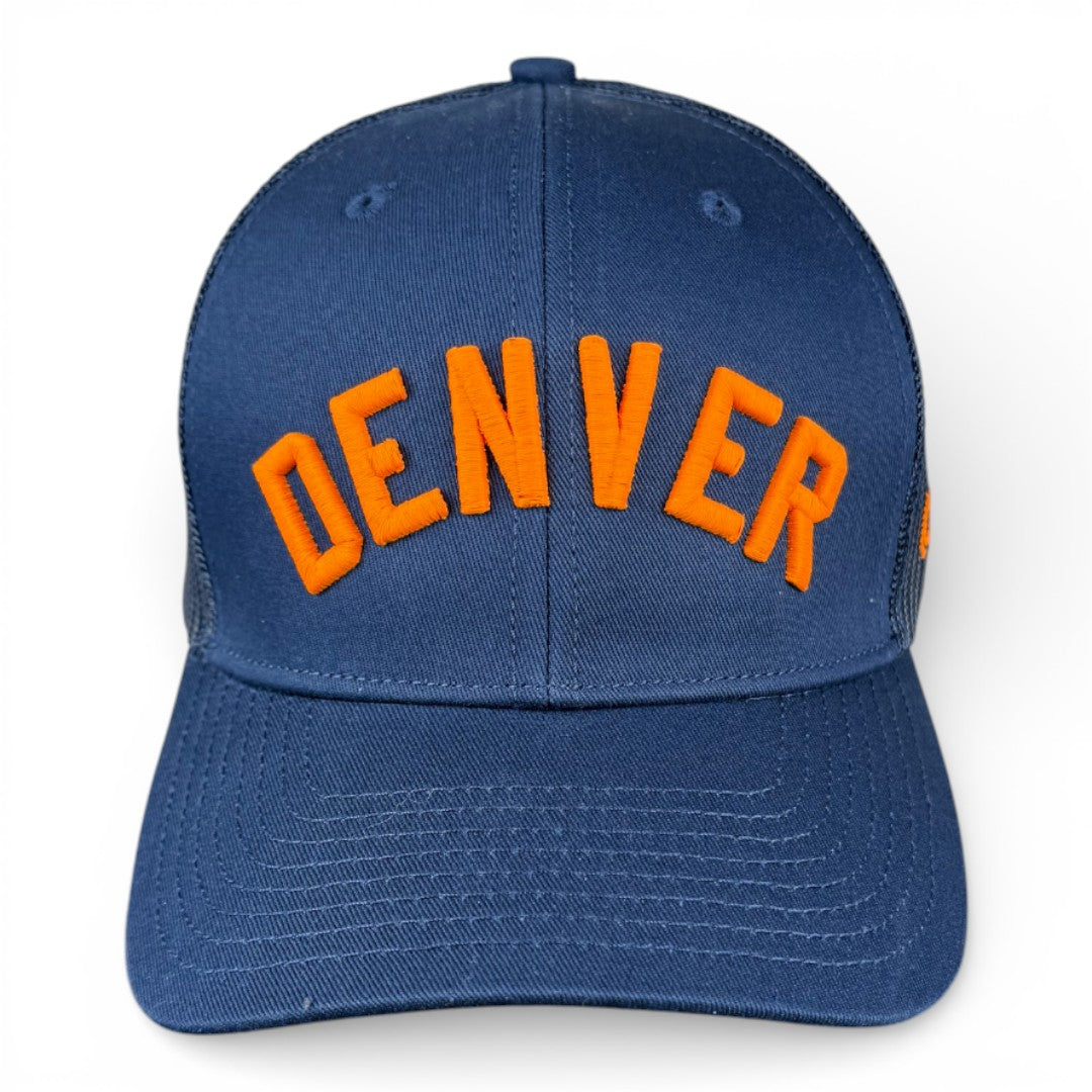 DENVER - Right Side Up Navy Trucker Hat