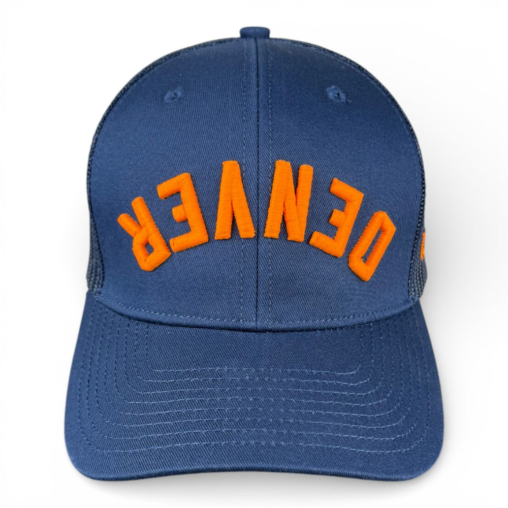 DENVER - Upside Down Navy Trucker Hat