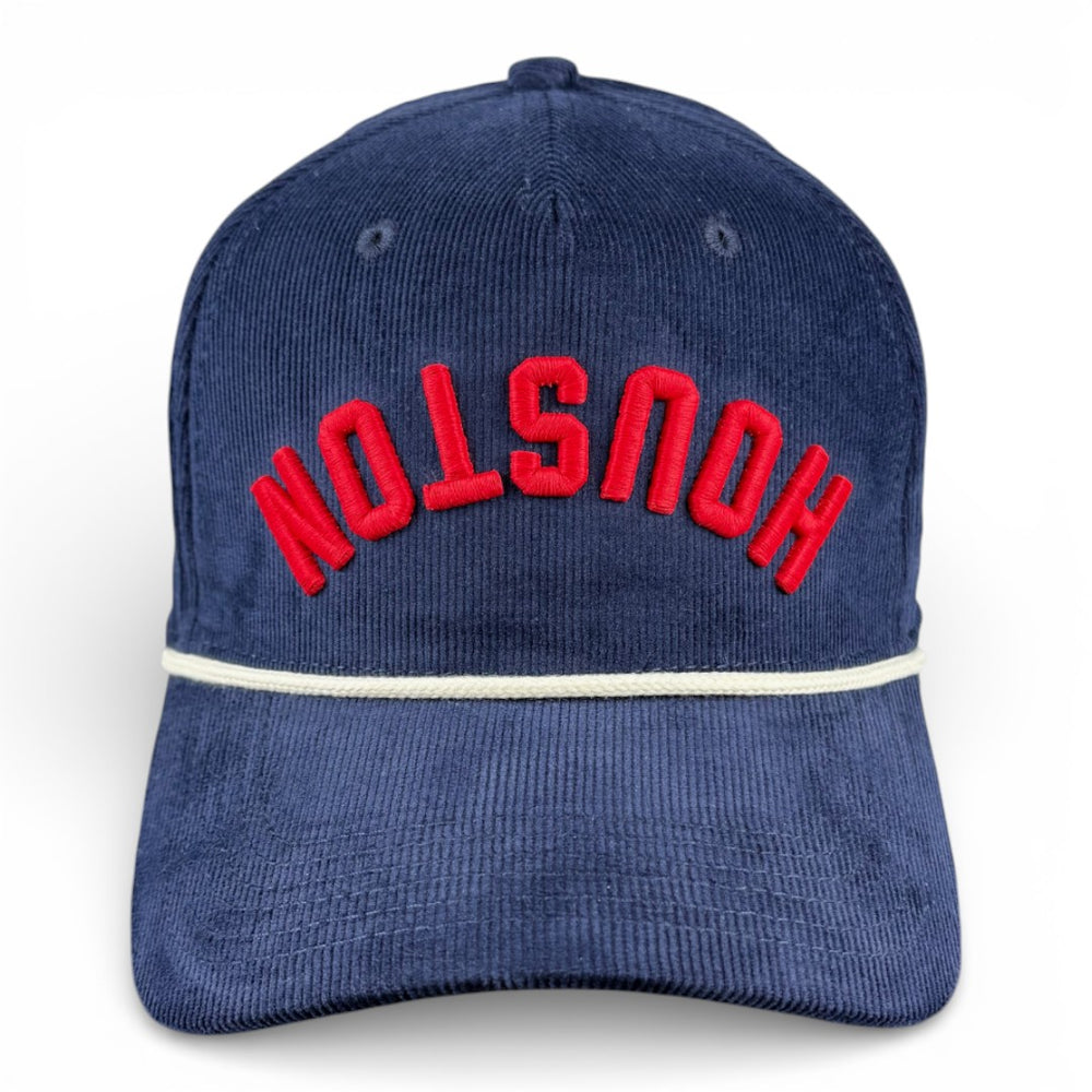 HOUSTON - Upside Down Navy Roped Micro-Corduroy Hat