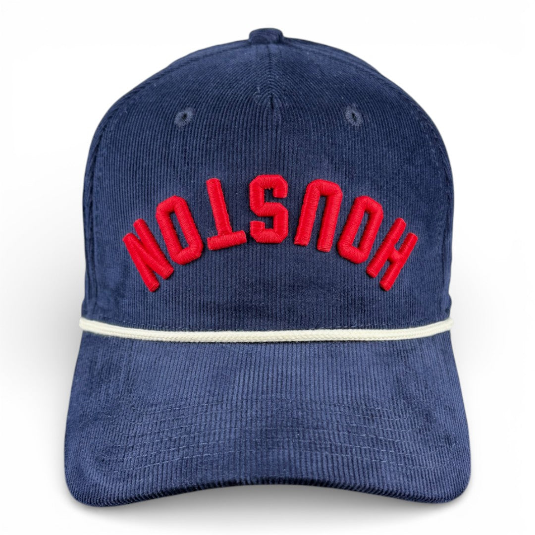 HOUSTON - Upside Down Navy Roped Micro-Corduroy Hat