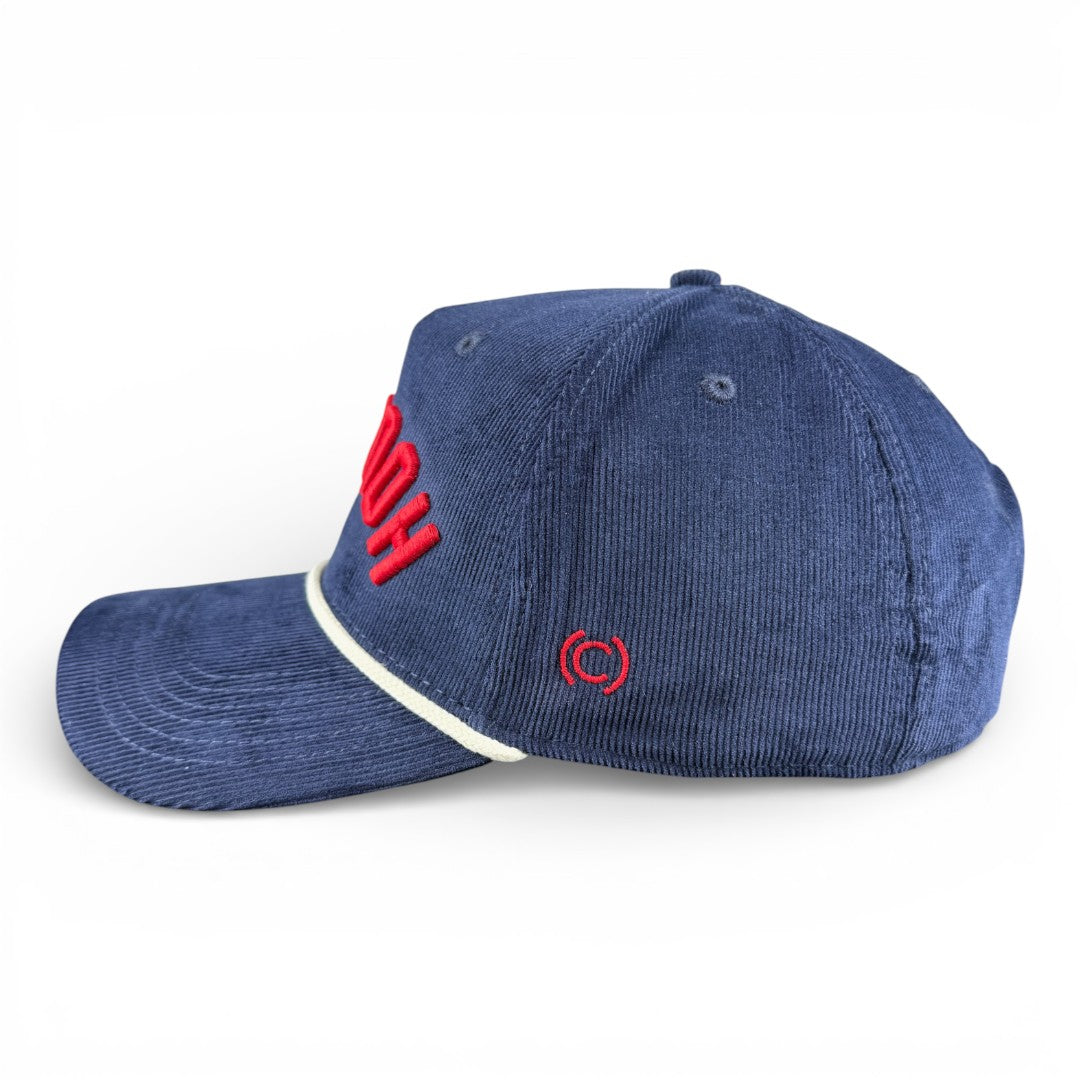 HOUSTON - Upside Down Navy Roped Micro-Corduroy Hat