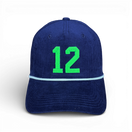 12 -  Navy Roped Micro-Corduroy Hat