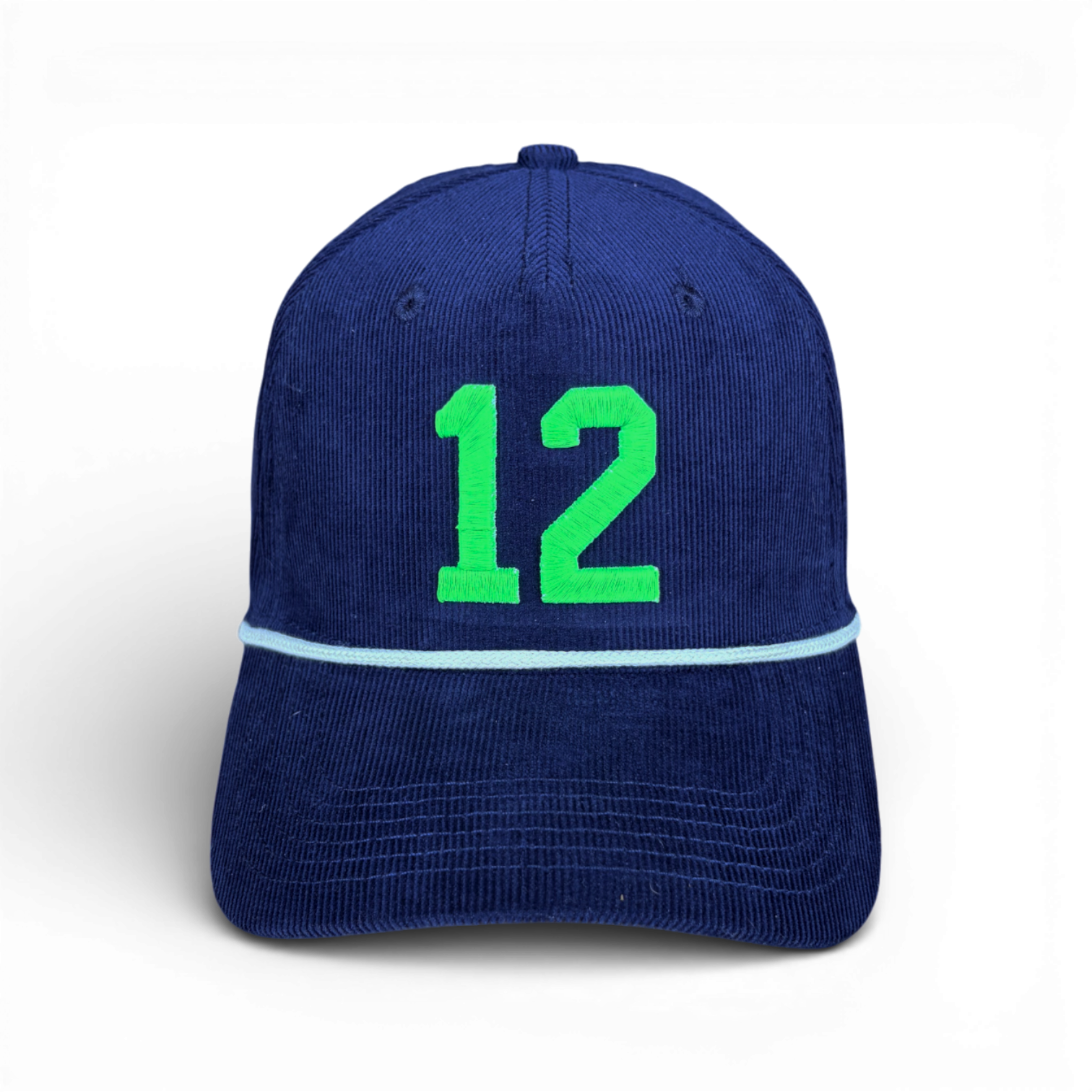 12 -  Navy Roped Micro-Corduroy Hat