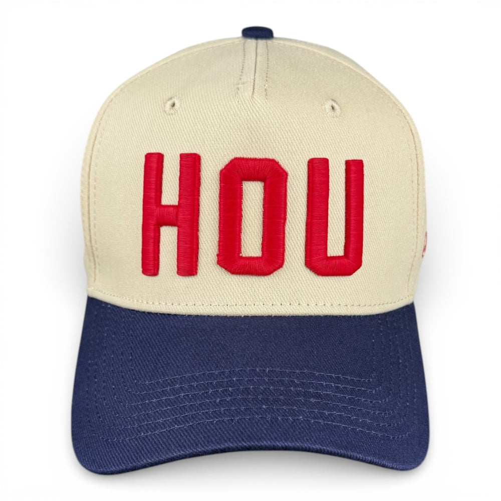 HOUSTON - Right Side Up Navy and Cream Vintage Two Tone Hat