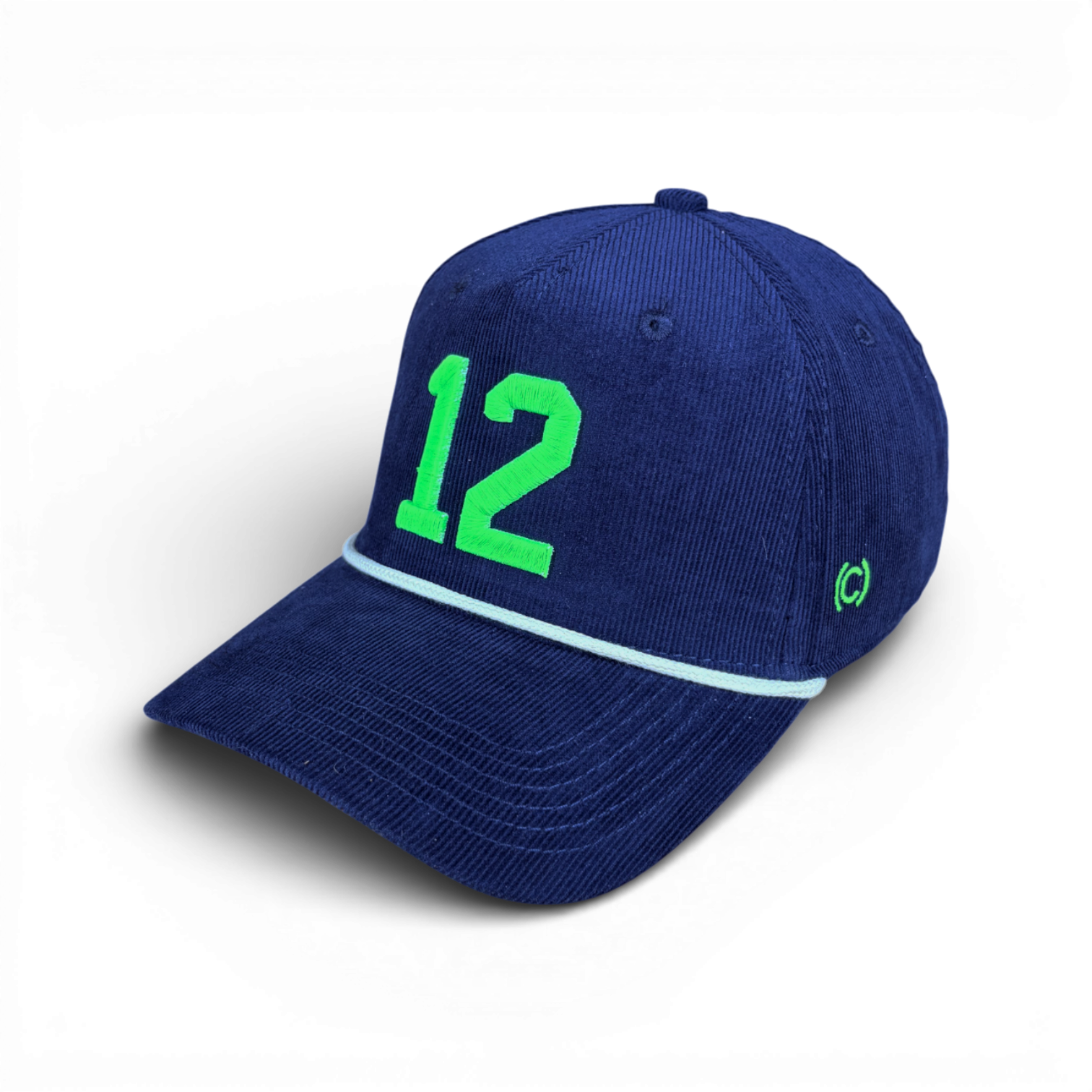 12 -  Navy Roped Micro-Corduroy Hat