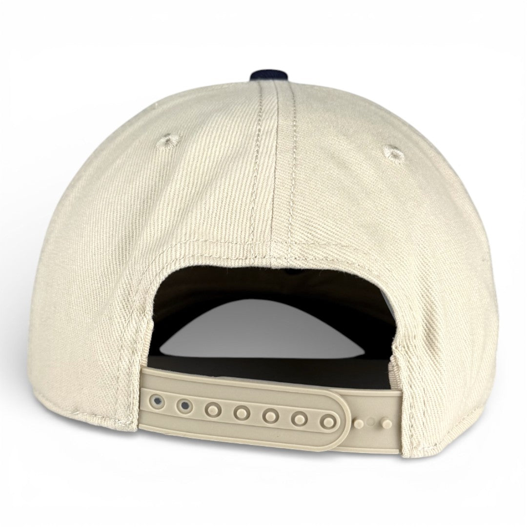 HOUSTON - Right Side Up Navy and Cream Vintage Two Tone Hat