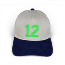 12 - Navy & Cream Corduroy Bill Hat