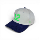 12 - Navy & Cream Corduroy Bill Hat