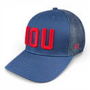 HOUSTON - Right Side Up Navy Trucker Hat