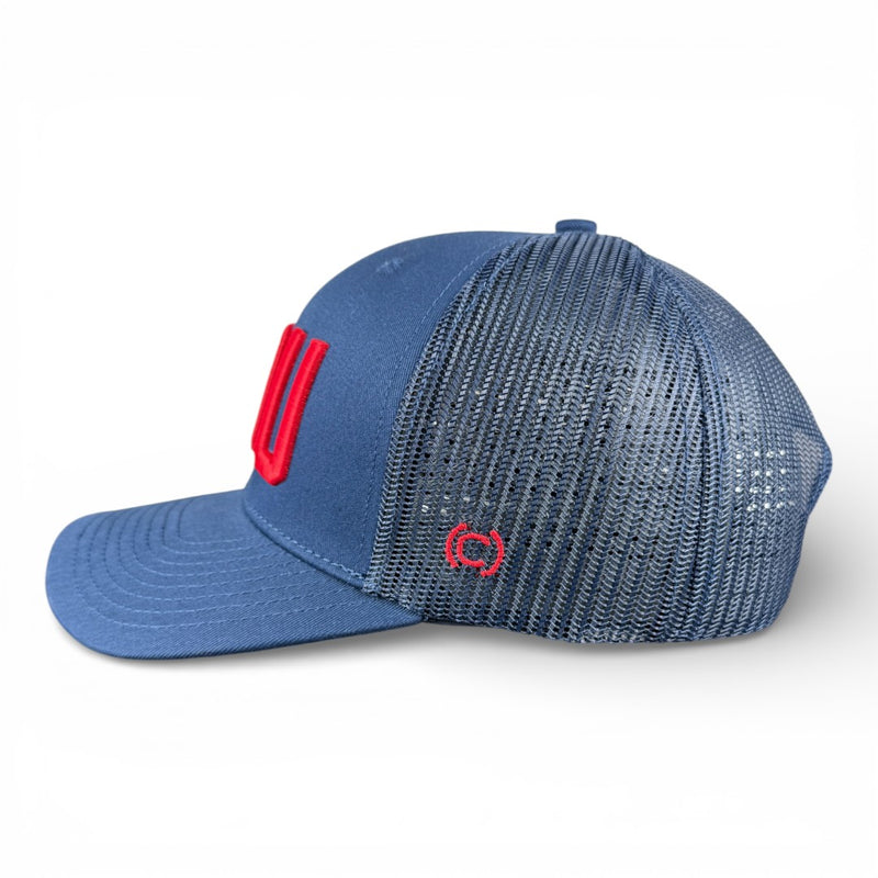 HOUSTON - Right Side Up Navy Trucker Hat
