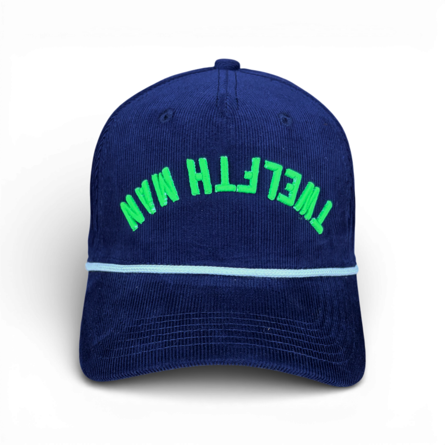 TWELFTH MAN - Upside Down Navy Roped Micro-Corduroy Hat