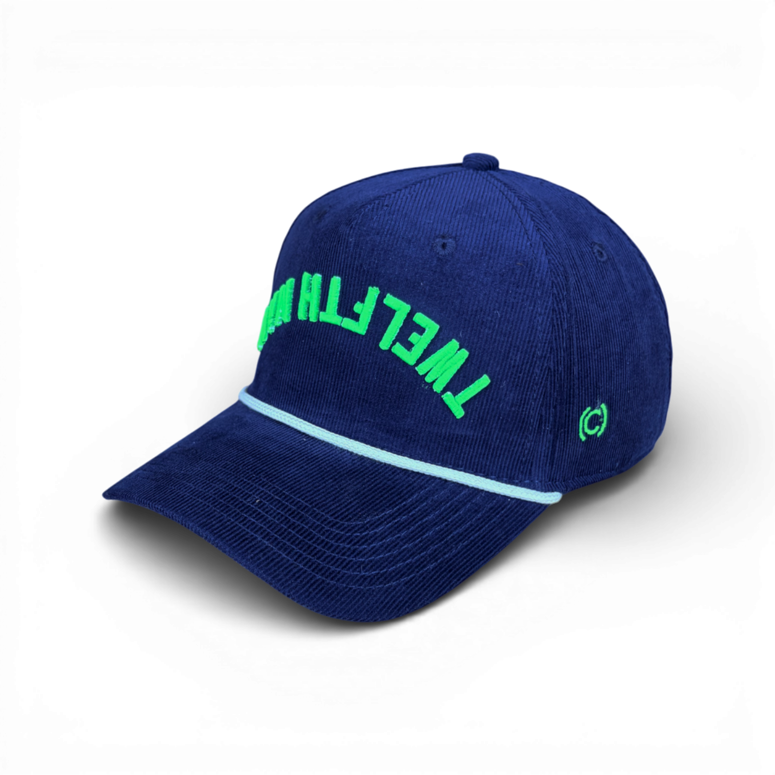 TWELFTH MAN - Upside Down Navy Roped Micro-Corduroy Hat
