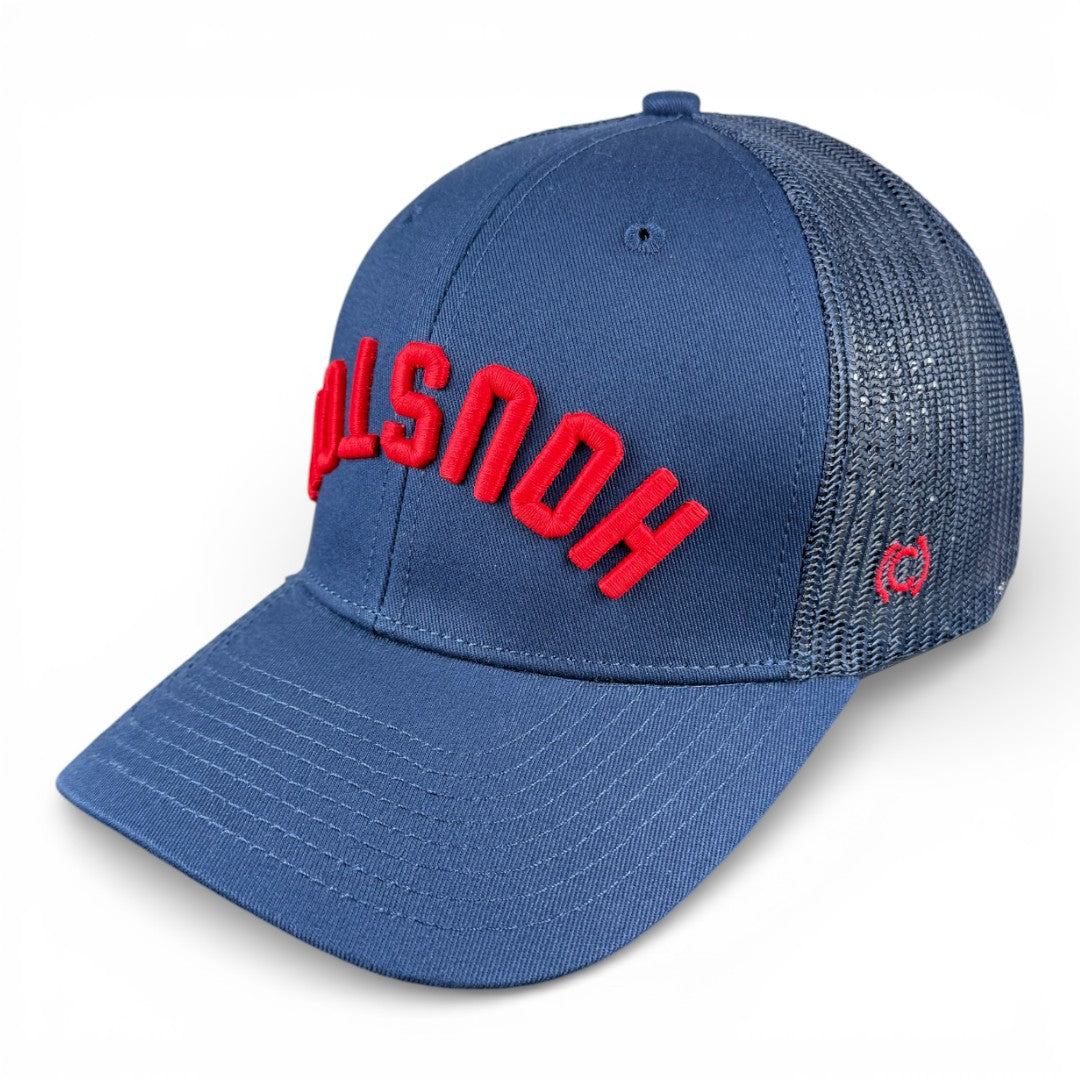HOUSTON - Upside Down Navy Trucker Hat