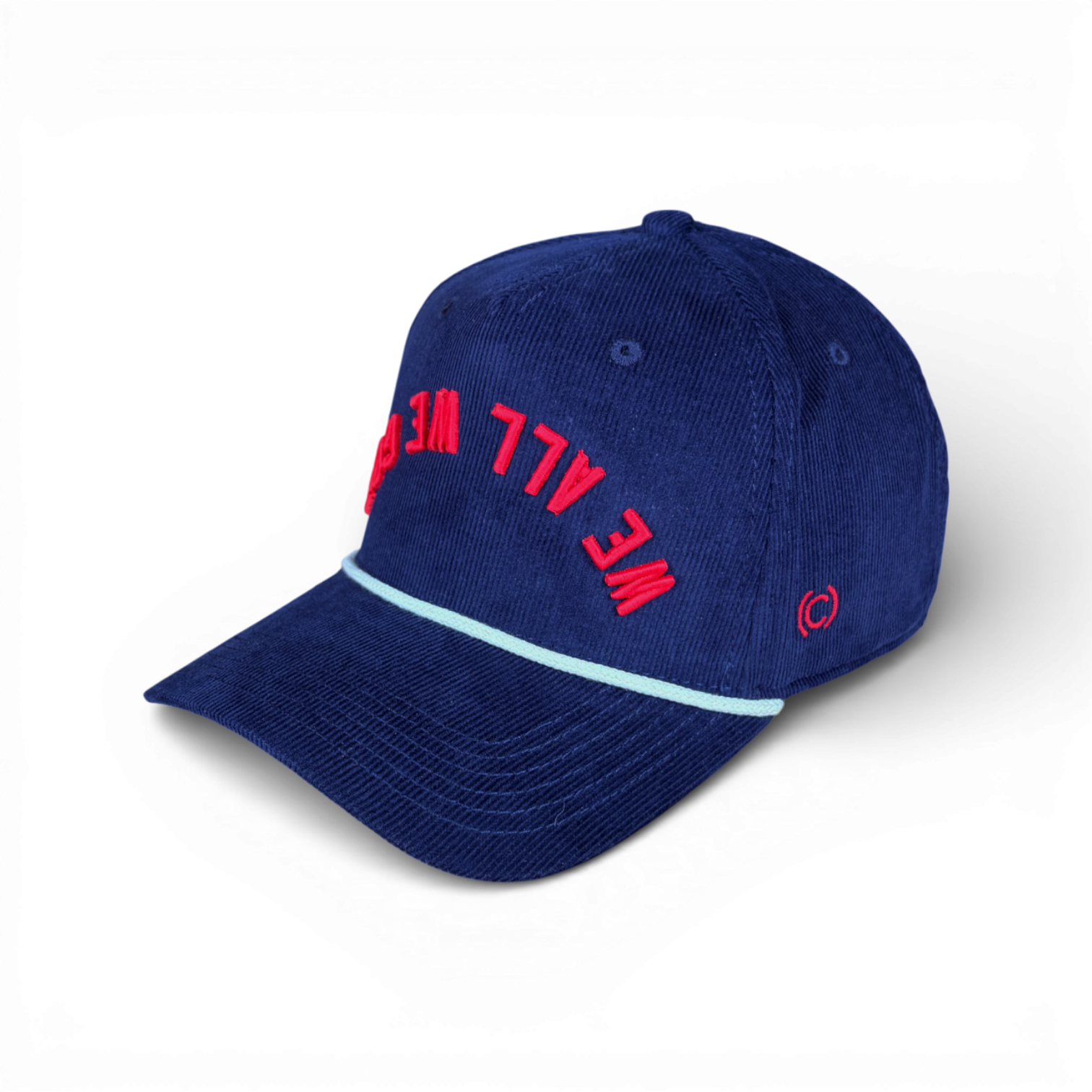 WE ALL WE GOT- Upside Down Navy Roped Micro-Corduroy Hat