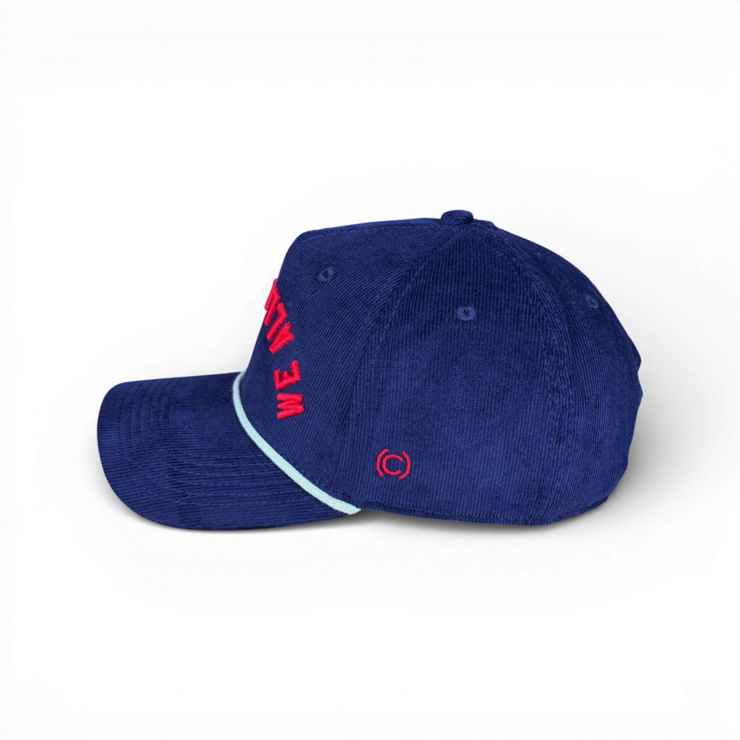 WE ALL WE GOT- Upside Down Navy Roped Micro-Corduroy Hat