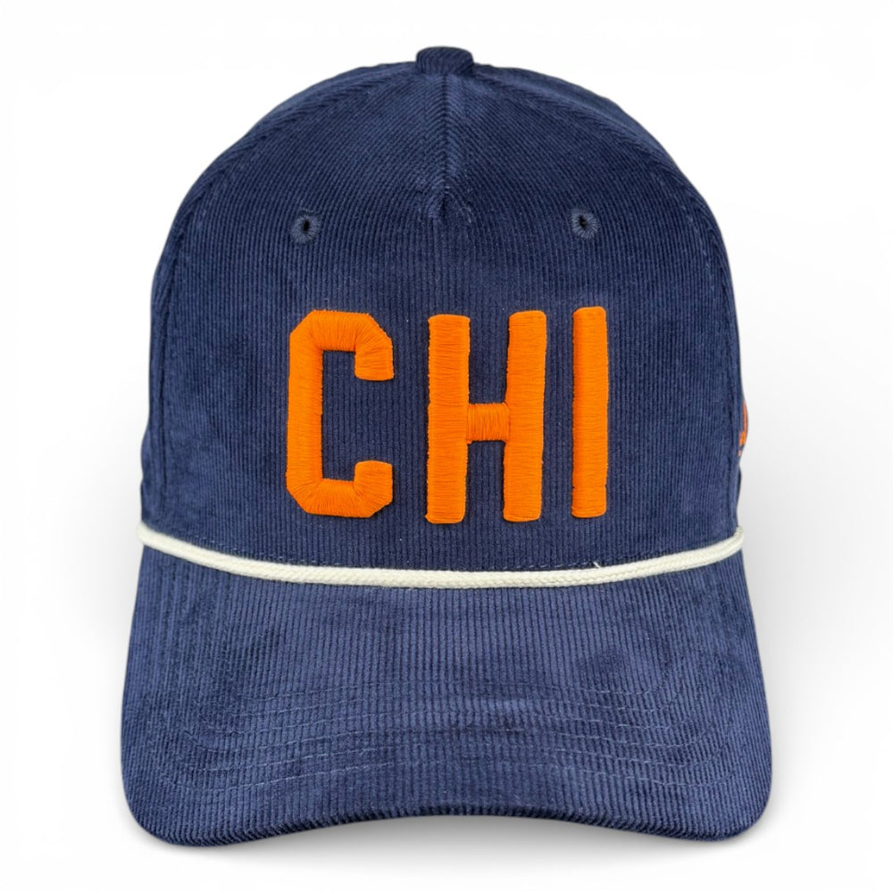 CHICAGO - Right Side Up Navy Roped Micro-Corduroy Hat