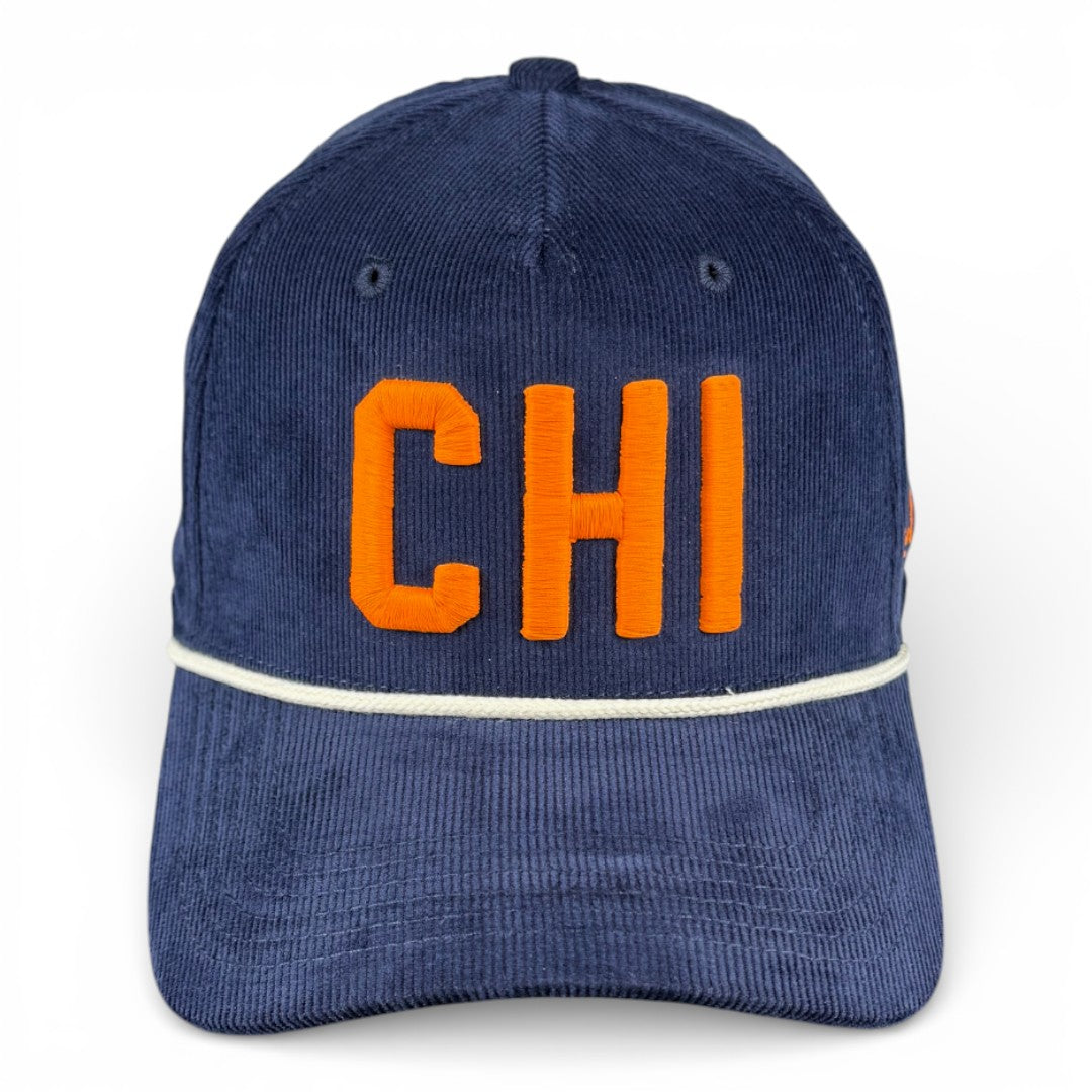 CHICAGO - Right Side Up Navy Roped Micro-Corduroy Hat