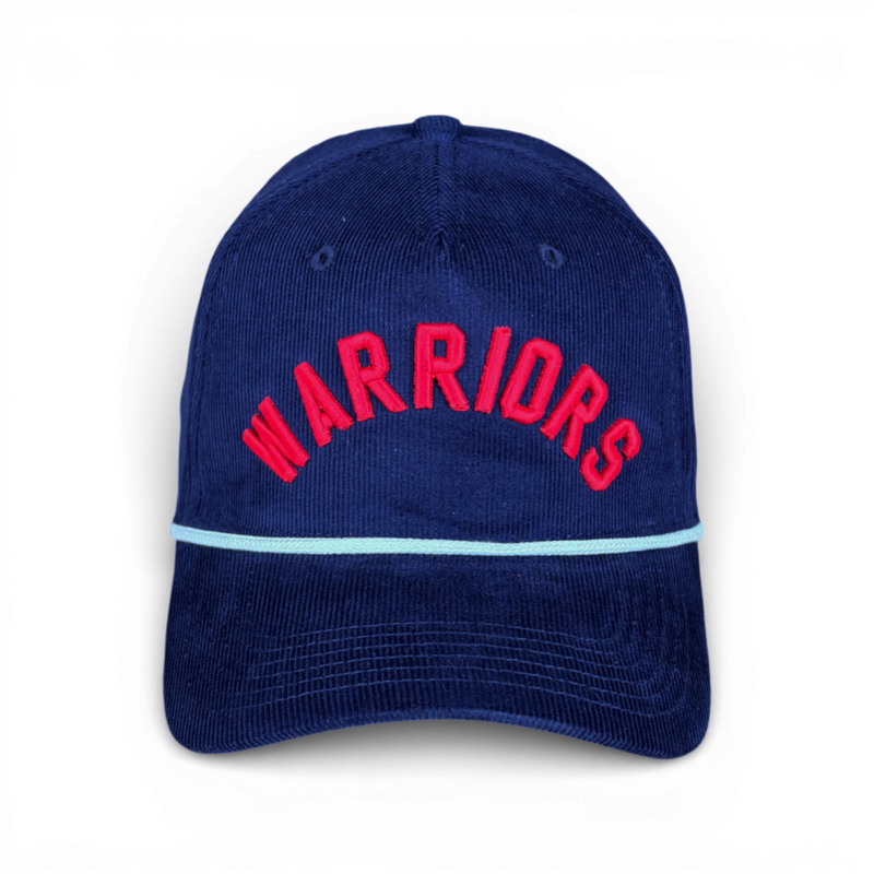 WARRIORS - Right Side Up Navy Roped Micro-Corduroy Hat
