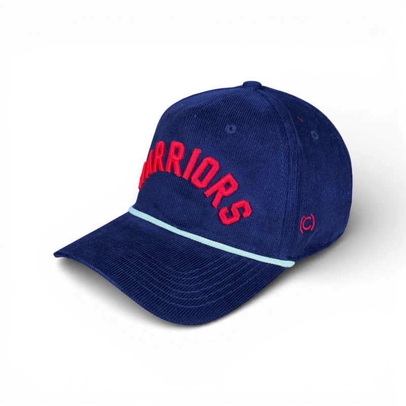 WARRIORS - Right Side Up Navy Roped Micro-Corduroy Hat