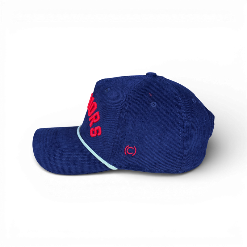WARRIORS - Right Side Up Navy Roped Micro-Corduroy Hat