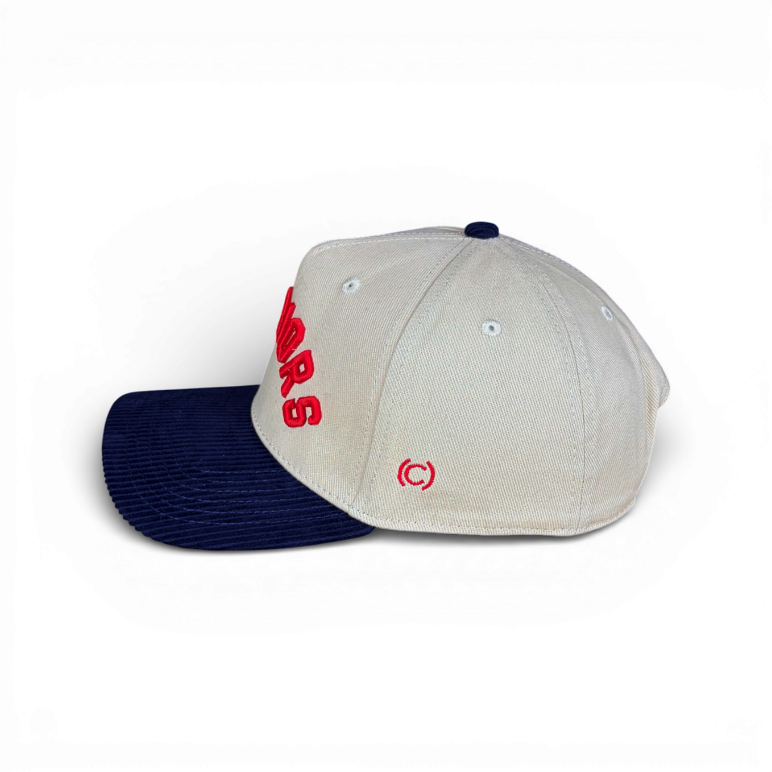 WARRIORS - Right Side Up Navy & Cream Corduroy Bill Hat