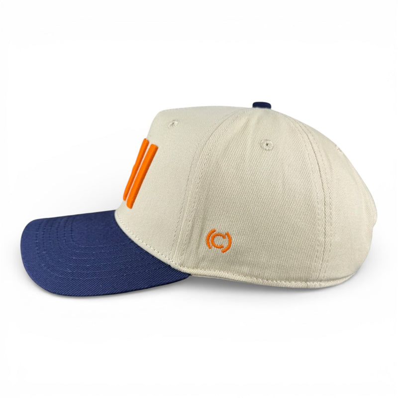 CHICAGO - Right Side Up Navy and Cream Vintage Two Tone Hat