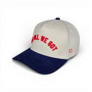WE ALL WE GOT - Right Side Up Navy & Cream Corduroy Bill Hat