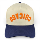 CHICAGO - Upside Down Navy and Cream Vintage Two Tone Hat