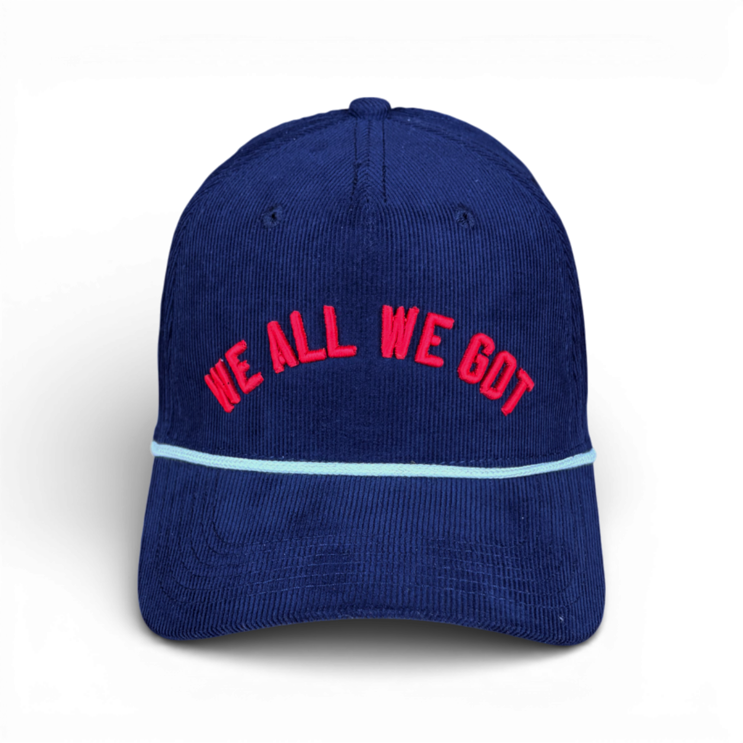 WE ALL WE GOT - Right Side Up Navy Roped Micro-Corduroy Hat