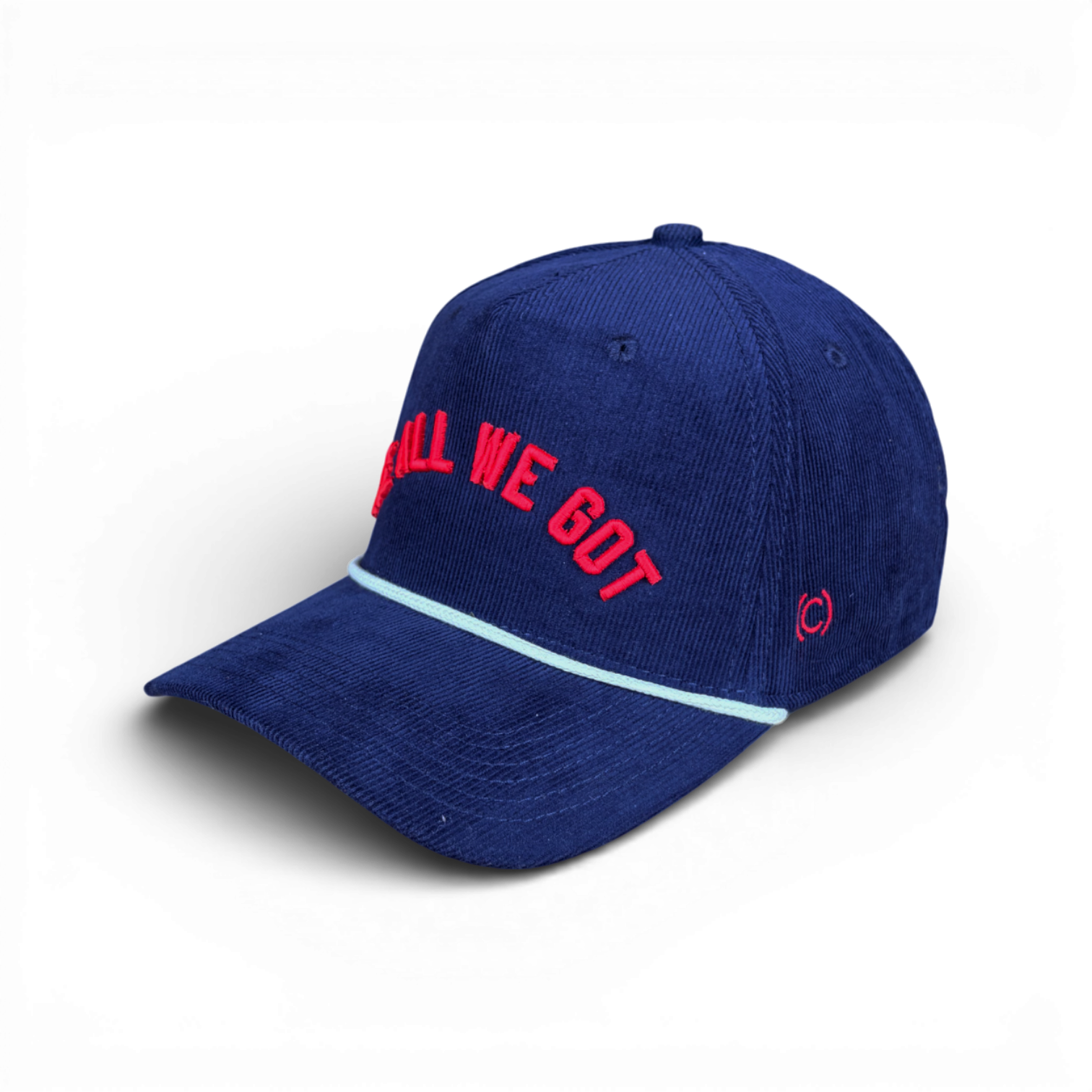 WE ALL WE GOT - Right Side Up Navy Roped Micro-Corduroy Hat
