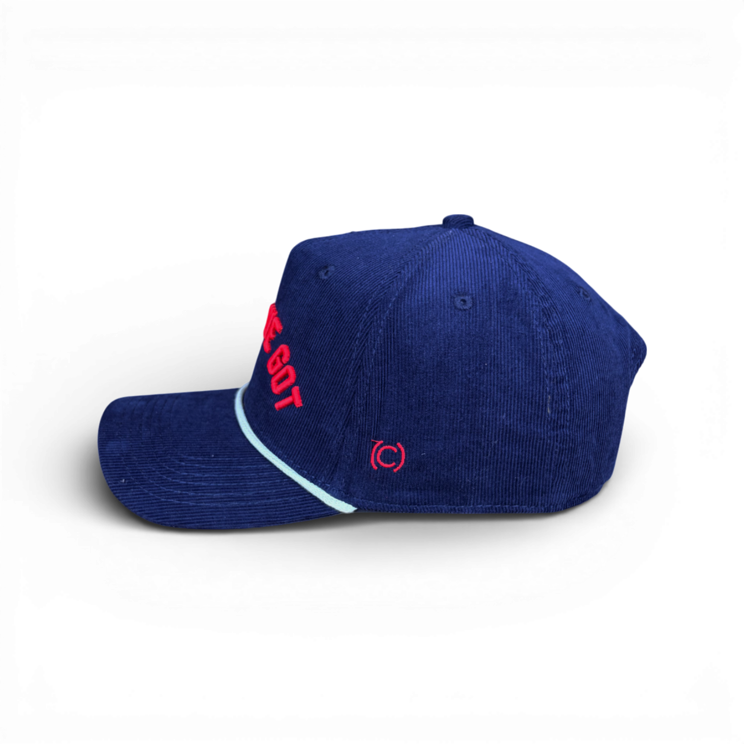 WE ALL WE GOT - Right Side Up Navy Roped Micro-Corduroy Hat