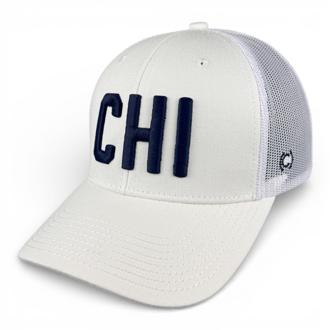 CHICAGO - Right Side Up White Trucker Hat