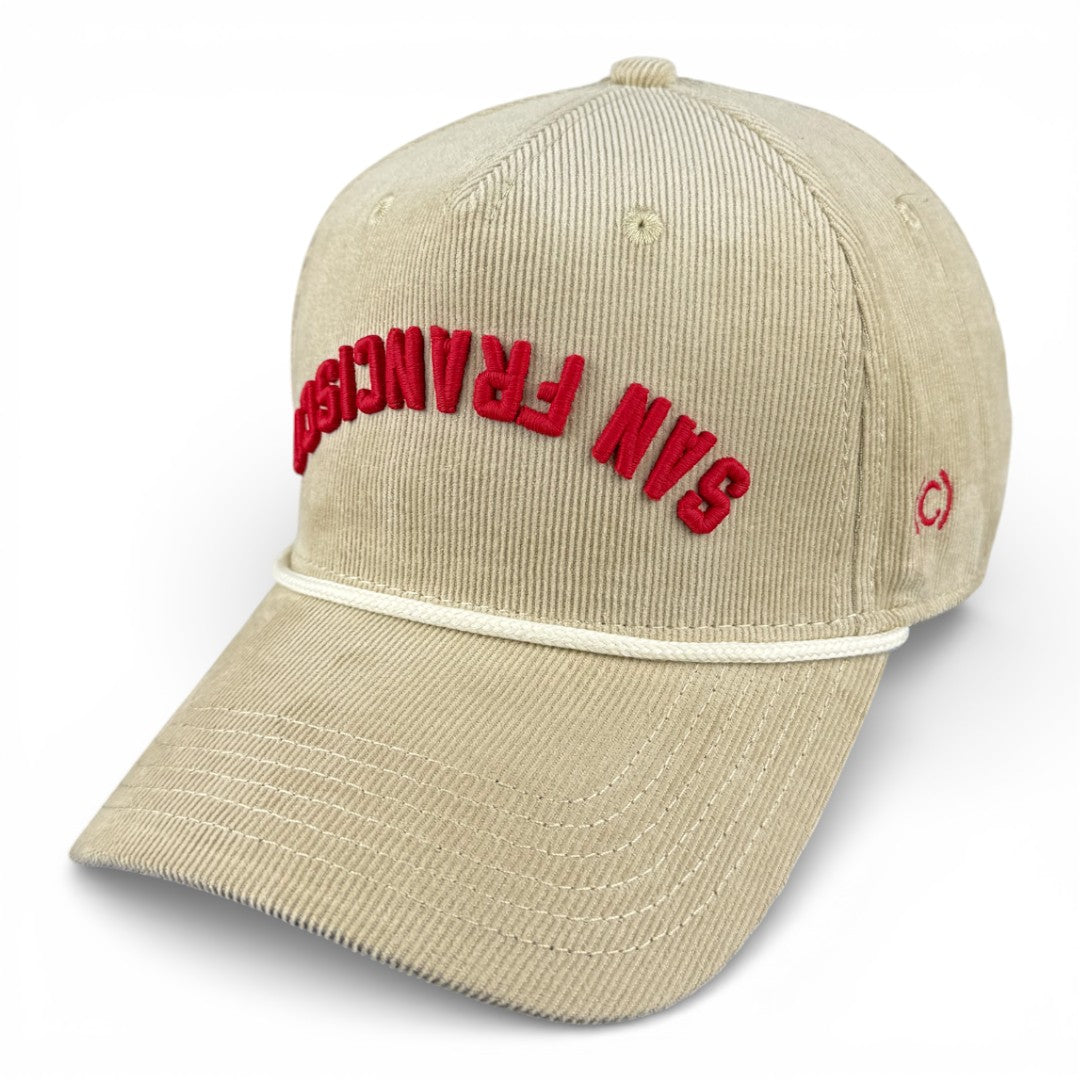 SAN FRANCISCO - Upside Down Sand Roped Micro-Corduroy Hat
