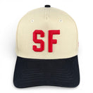 SAN FRANCISCO - Right Side Up Black and Cream Vintage Two Tone Hat