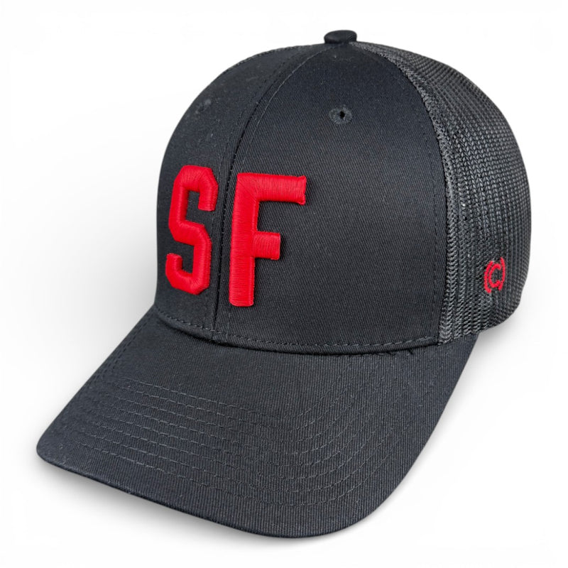 SAN FRANCISCO - Right Side Up Black Trucker Hat