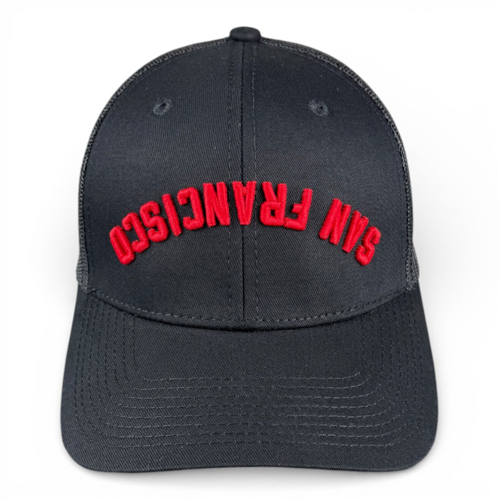 SAN FRANCISCO - Upside Down Black Trucker Hat