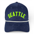 SEATTLE - Right Side Up Navy Roped Micro-Corduroy Hat