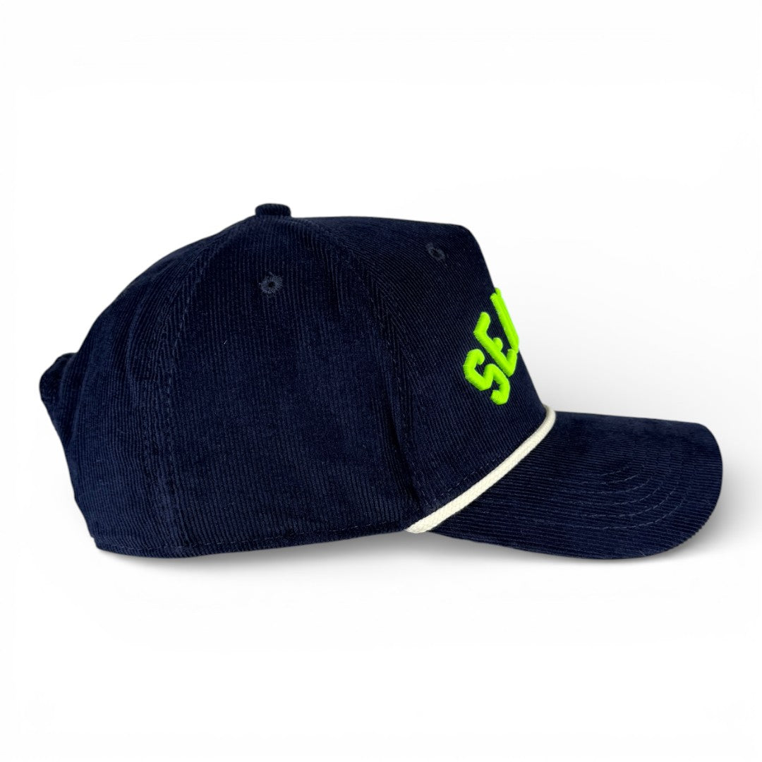 SEATTLE - Right Side Up Navy Roped Micro-Corduroy Hat