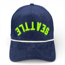 SEATTLE - Upside Down Navy Roped Micro-Corduroy Hat