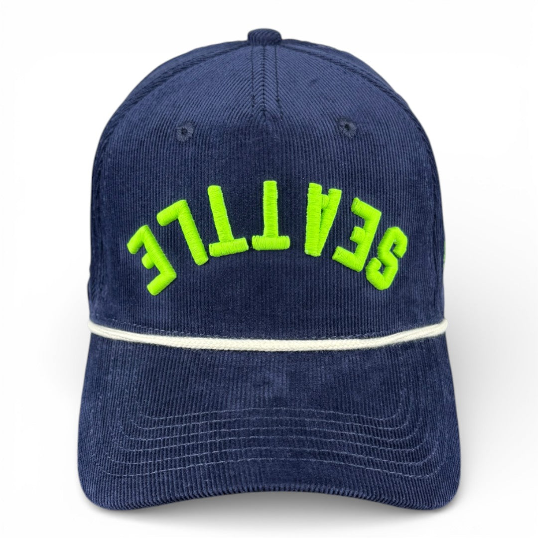 SEATTLE - Upside Down Navy Roped Micro-Corduroy Hat