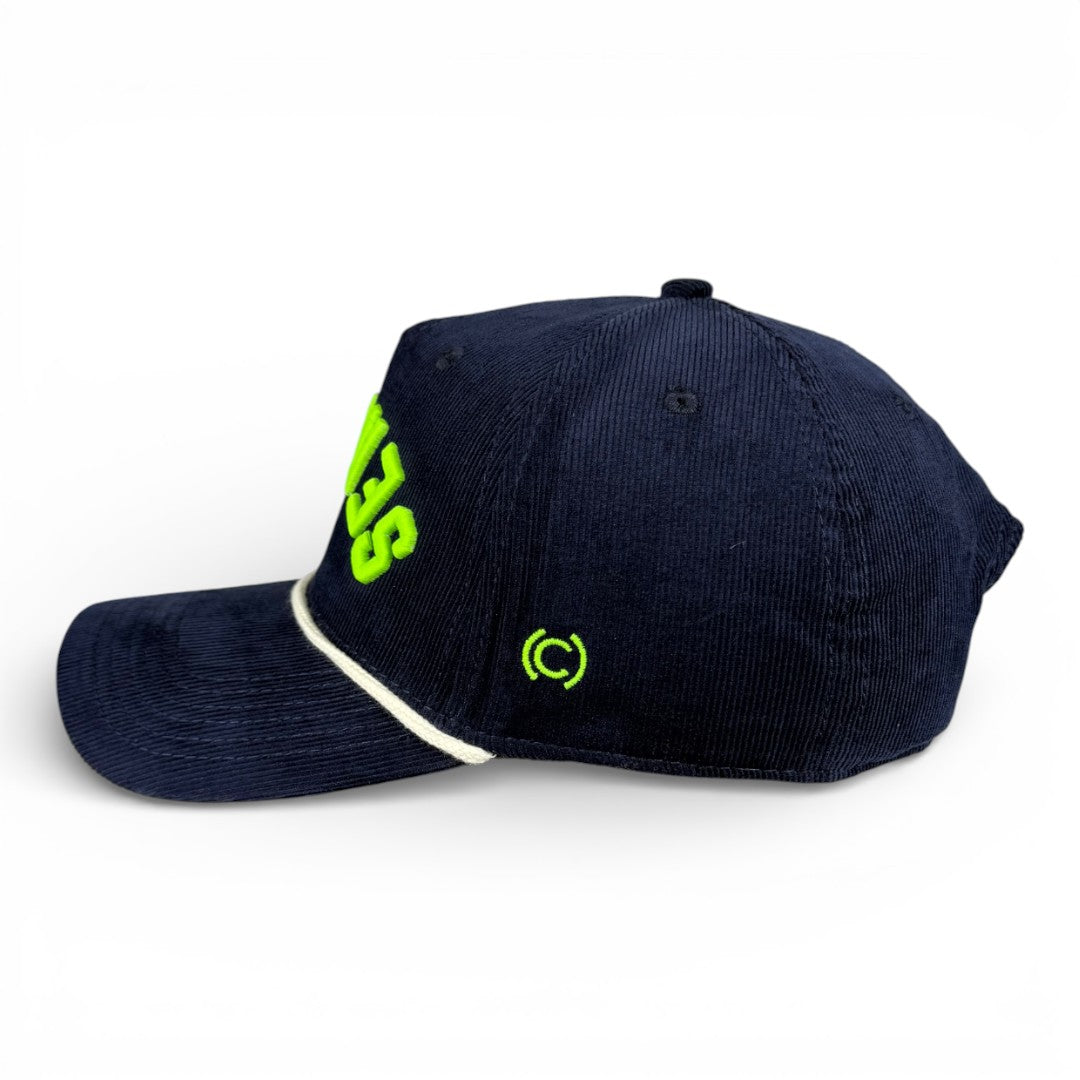 SEATTLE - Upside Down Navy Roped Micro-Corduroy Hat
