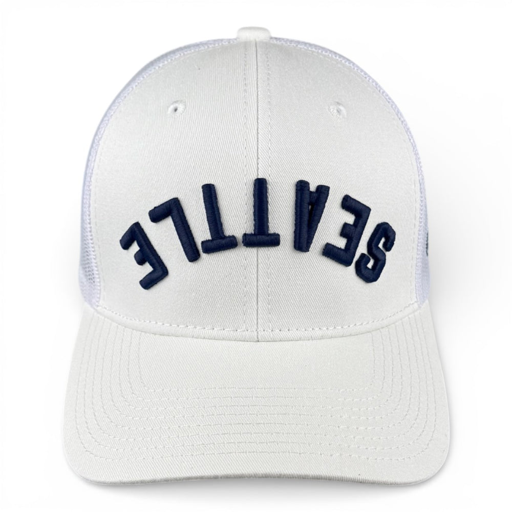SEATTLE - Upside Down White Trucker Hat