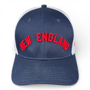 NEW ENGLAND - Right Side Up Navy And White Trucker Hat