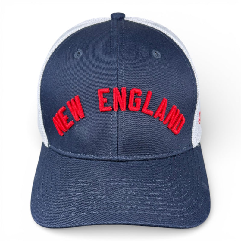 NEW ENGLAND - Right Side Up Navy And White Trucker Hat