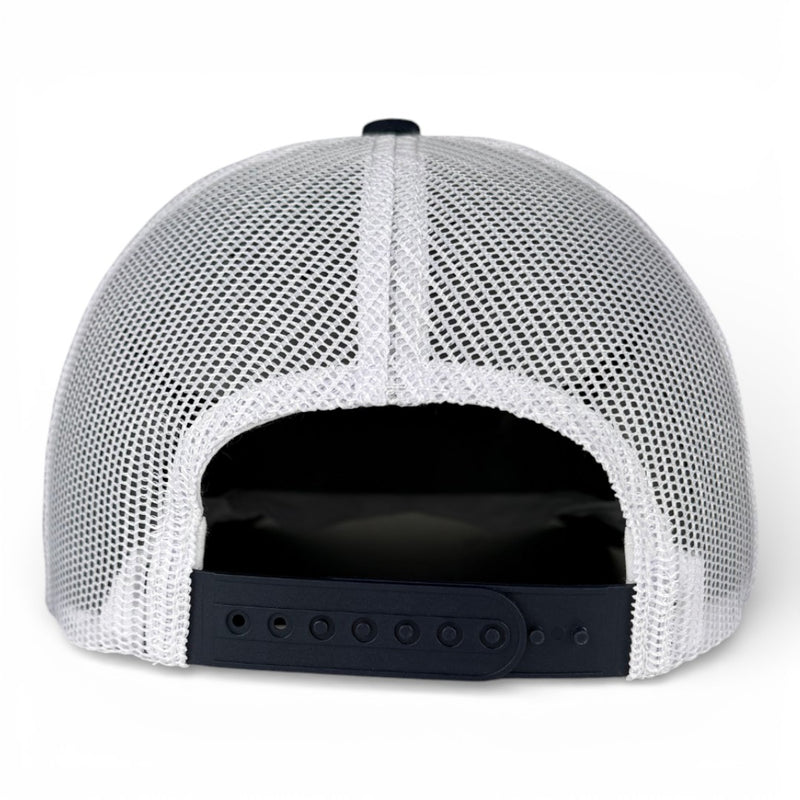 NEW ENGLAND - Right Side Up Navy And White Trucker Hat