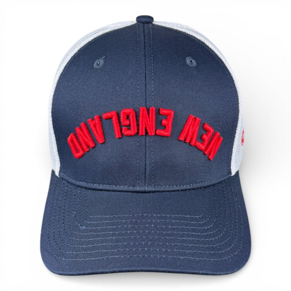 NEW ENGLAND - Upside Down Navy And White Trucker Hat